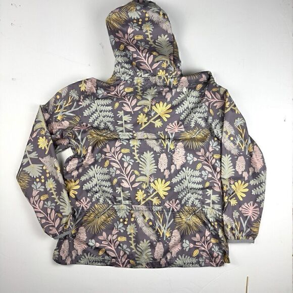 North Face Packable Hooded Rain/Wind Resistant Floral 1/4 Zip Jacket, Sz. M - Picture 9 of 16